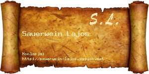 Sauerwein Lajos névjegykártya