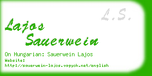lajos sauerwein business card